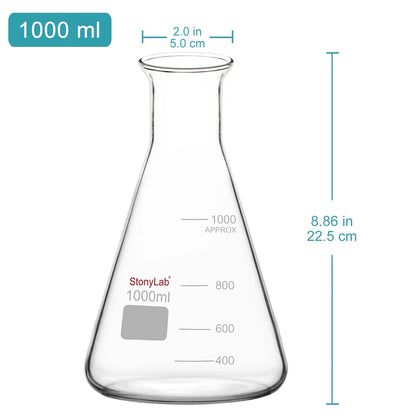 Wide Mouth Erlenmeyer Flask, 50-1000 ml Flasks - Erlenmeyer