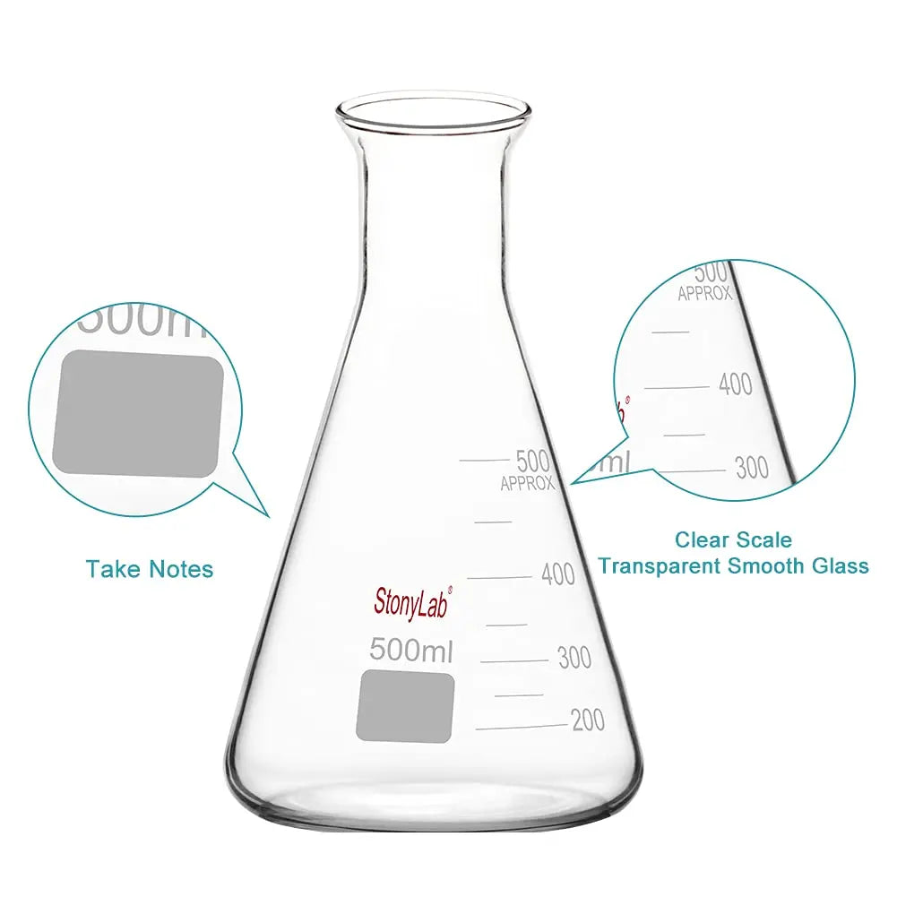 Wide Mouth Erlenmeyer Flask, 50-1000 ml Flasks - Erlenmeyer