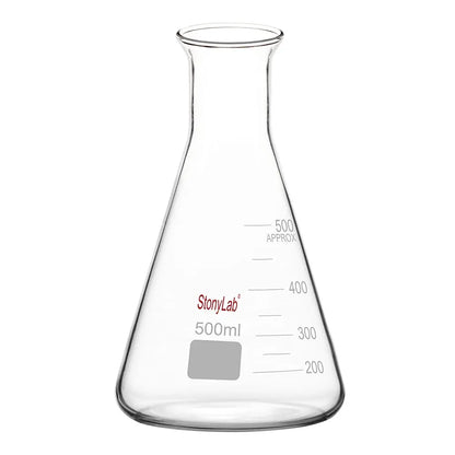 Wide Mouth Erlenmeyer Flask, 50-1000 ml Flasks - Erlenmeyer 500-ml