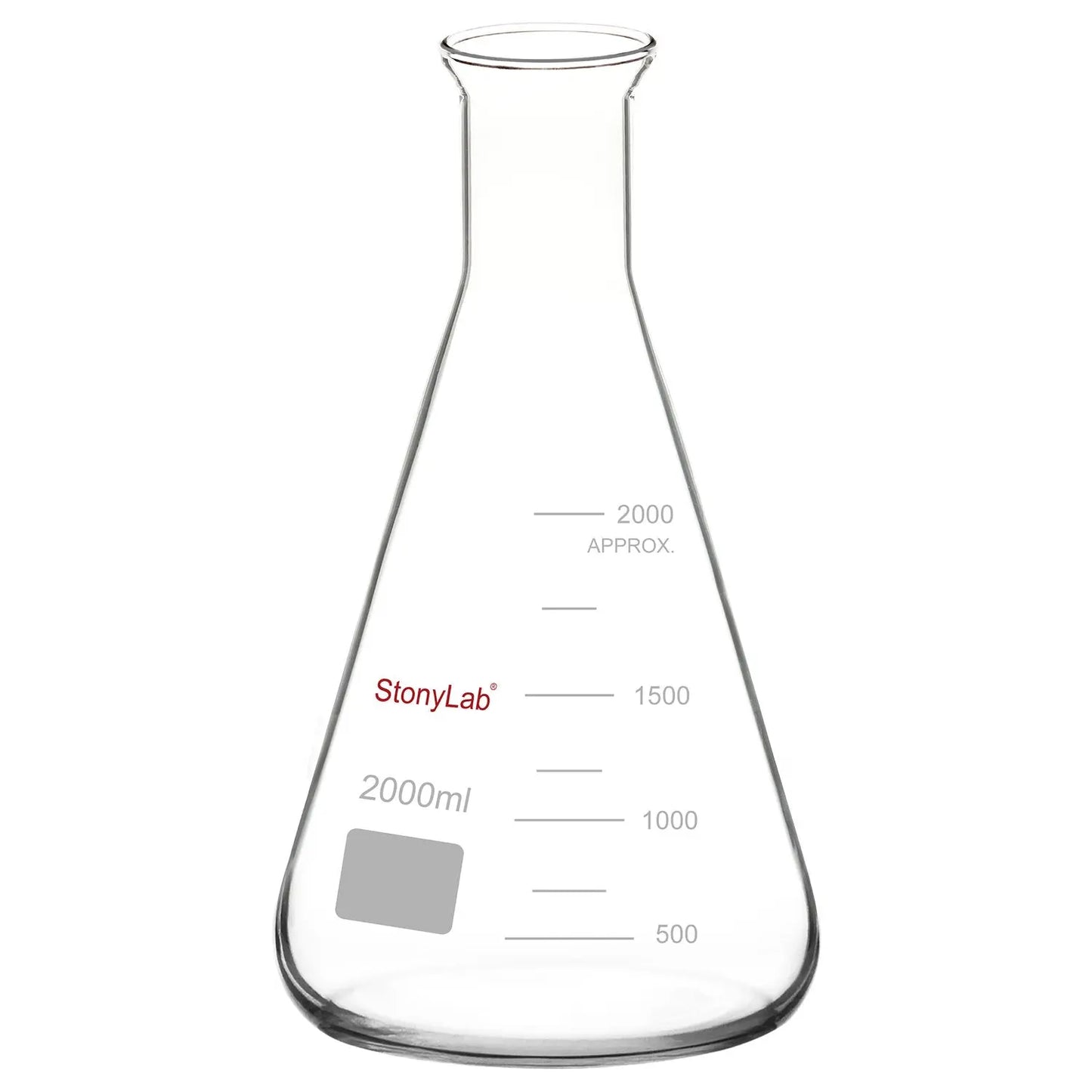 Wide Mouth Erlenmeyer Flask, 50-2000 ml Flasks - Erlenmeyer 2000-ml