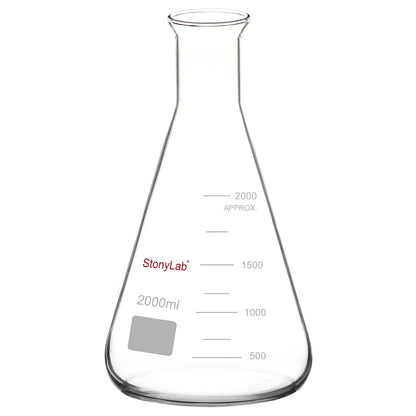 Wide Mouth Erlenmeyer Flask, 50-2000 ml Flasks - Erlenmeyer 2000-ml