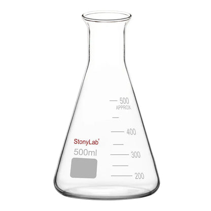 Wide Mouth Erlenmeyer Flask, 50-2000 ml Flasks-Erlenmeyer 500-ml