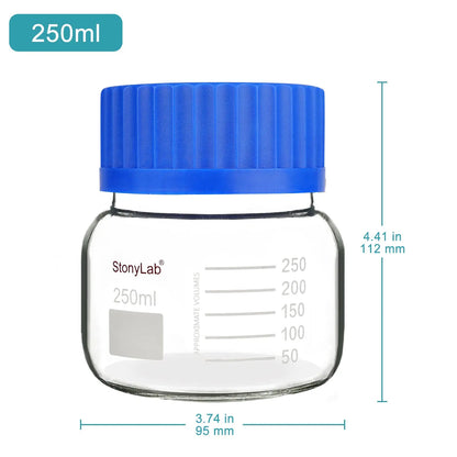 Wide Mouth Media Storage Bottle with GL80 Screw Cap, 250-1000 ml Storage Bottles