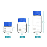 Close-up view showing the precise design and material of StonyLab Wide Mouth Media Storage Bottle with GL80 Screw Cap