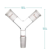 Close-up view showing the precise design and material of StonyLab Y-Shaped 3-Way Connection Adapter