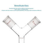 StonyLab Y-Shaped 3-Way Connection Adapter heavy duty chemical processing configuration