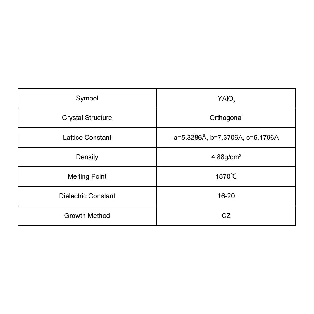 YAlO3 Single Crystal Substrate YAlO3(YAP)