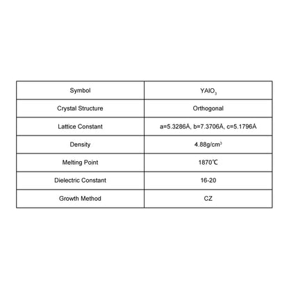 YAlO3 Single Crystal Substrate YAlO3(YAP)