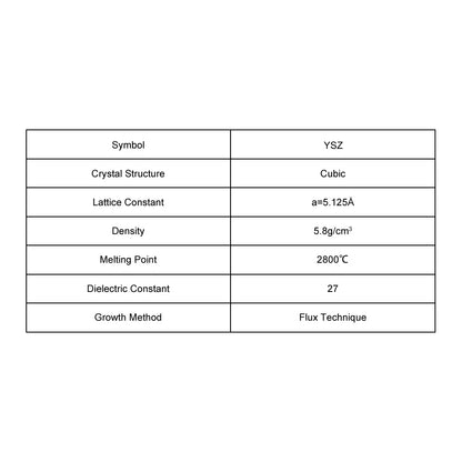 YSZ Single Crystal Substrate YSZ