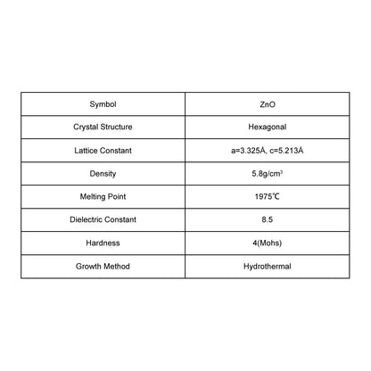 ZnO Single Crystal Substrate ZnO