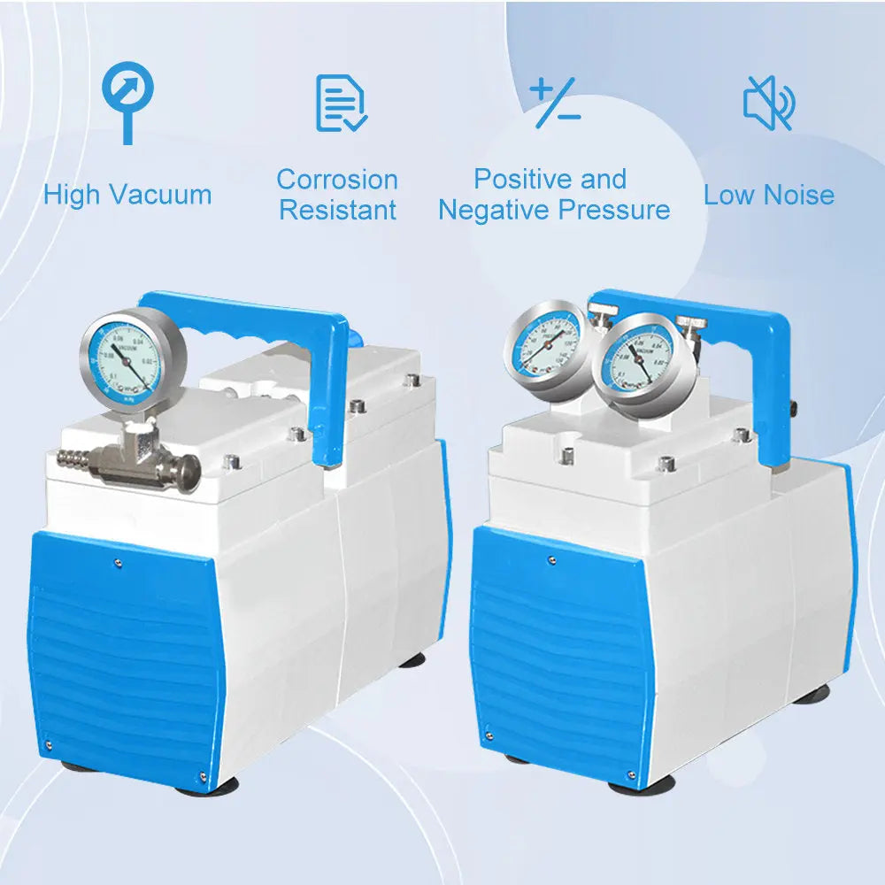 Stonylab ölfreie Membran-Vakuumpumpe – 10 L/min, Über- & Unterdruck, Edelstahl & Kunststoff, Mit Schutzfunktionen, Für Labore & Filtration
