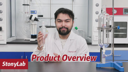 Jacketed Pressure Equalizing Addition Funnel, 24/40 Joints, PTFE Stopcock, 100-1000 ml