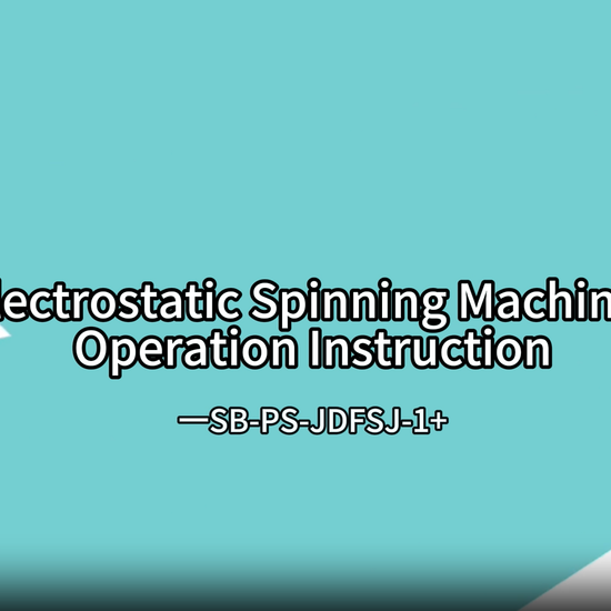 Operating Instructions for Electrospinning Machine