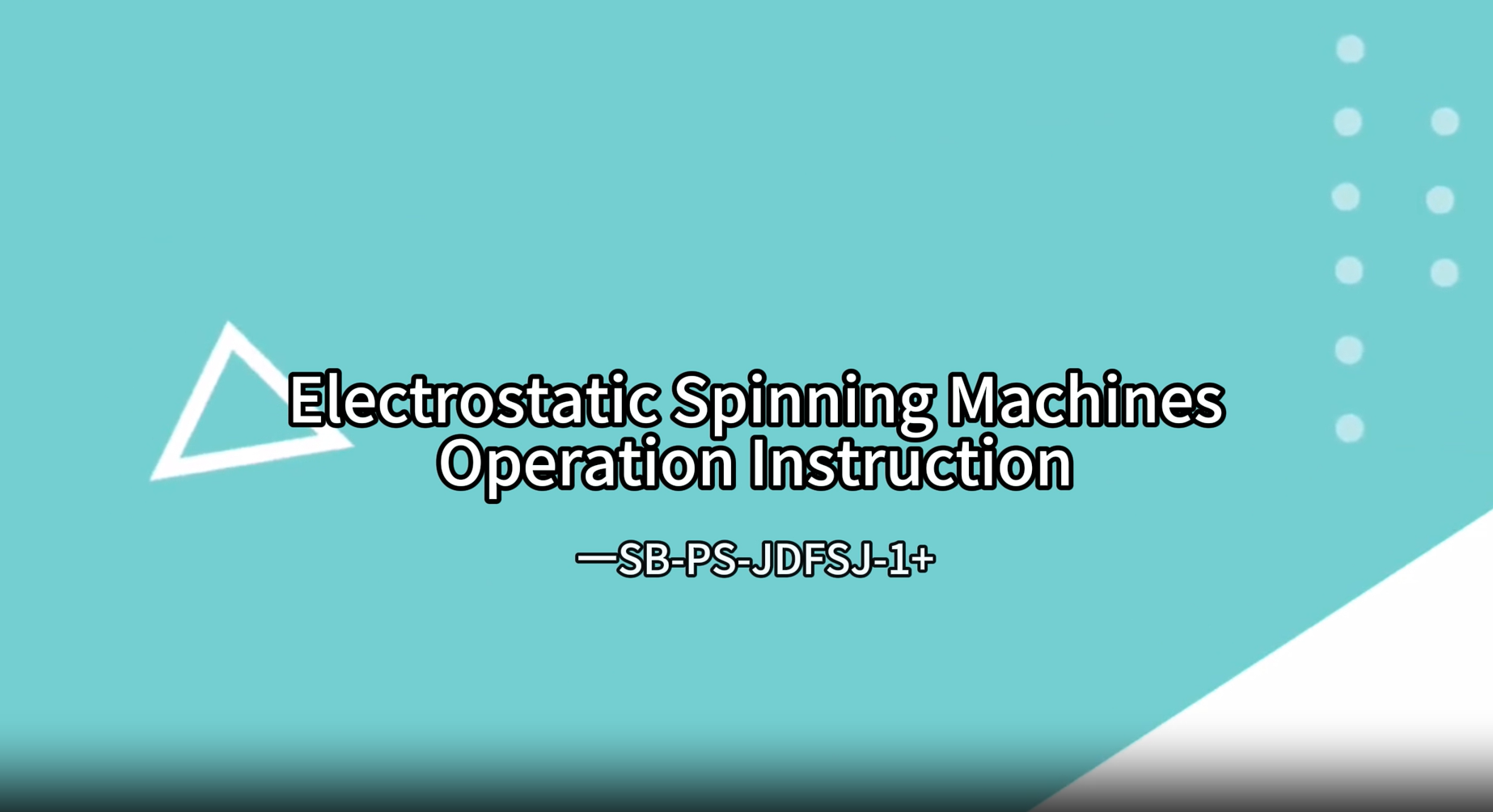 Operating Instructions for Electrospinning Machine