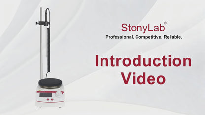 Digital Heating Magnetic Stirrer with Temperature Sensor, 20 L Max Capacity, 100-2000 RPM, Max 400°C, ± 0.2°C Accuracy, 5.7 inch Diameter