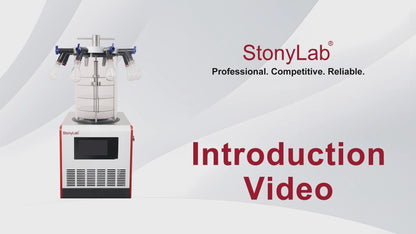 Benchtop Freeze Dryer with Vacuum Pump, -60°C Cold Trap, 0.092-0.12  m2 Drying Area, 3 kg/Batch Water Capture Capacity