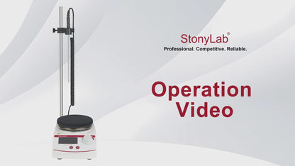 Digital Heating Magnetic Stirrer with Temperature Sensor, 20 L Max Capacity, 100-2000 RPM, Max 400°C, ± 0.2°C Accuracy, 5.7 inch Diameter