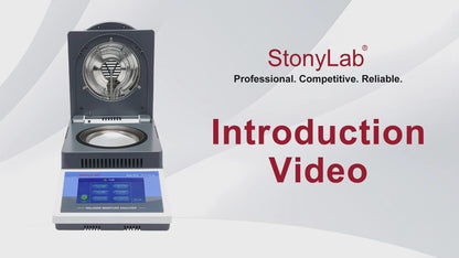 Halogen Moisture Analyzer, Max 50/110 g, 1/5 mg Readability, 50-180°C