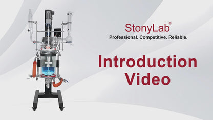 Lifting Rotary Single or Dual Jacketed Glass Reactor Systems, 20L