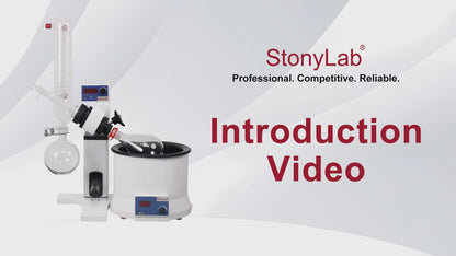 Rotary Evaporator, 20-200 RPM, RT -180°C, 1.56 L/h Evaporation Rate, 1200/1700 cm2 Condenser, 220°C Over-Temperature & Dry-Burn Protection
