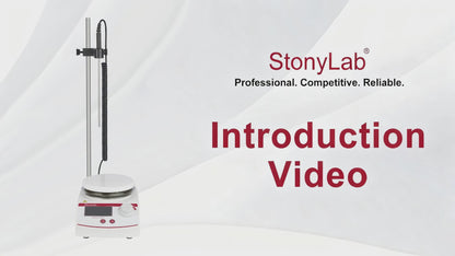 Digital Heating Magnetic Stirrer with Temperature Sensor, 20 L Max Capacity, 100-2000 RPM, Max 350°C, ±0.2°C Accuracy, 5.7 inch Diameter