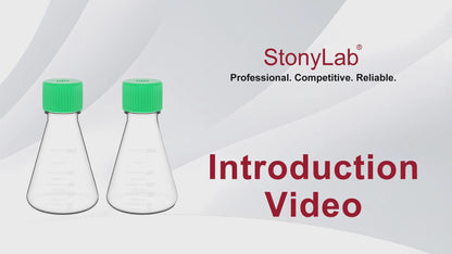 PC Triangular Cell Culture Shaker Erlenmeyer Shake Flasks, Enzyme & Pyrogen Free, Non-Pyrogenic