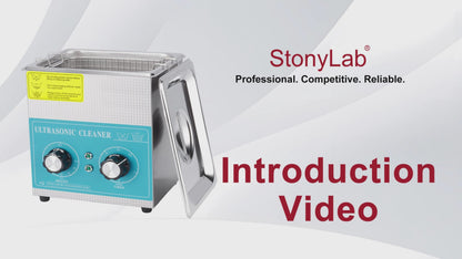Ultrasonic Cleaner, 2-10 L, Knob Control Heating & Timer, 40 kHz Lab Cleaner, 304 Stainless Steel