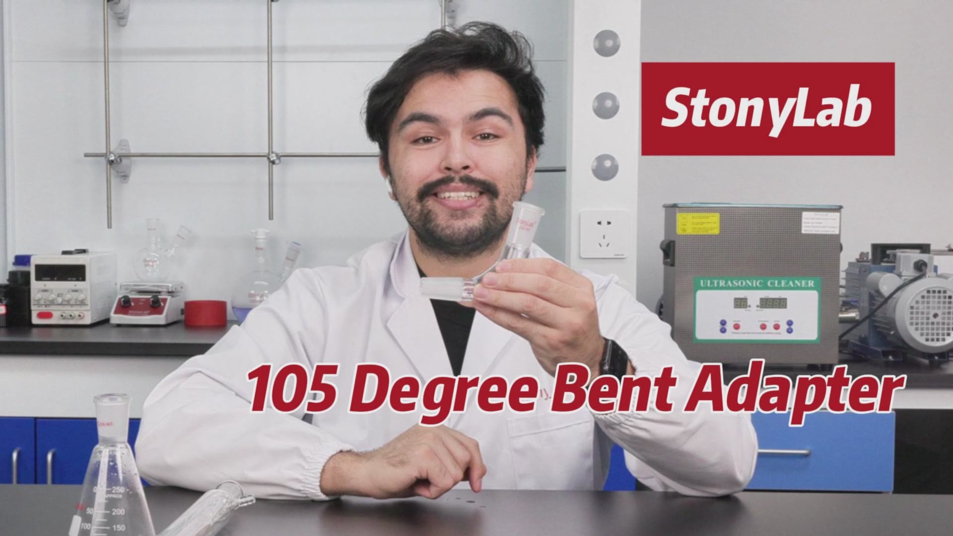 Bent Distillation Adapter Borosilicate Glass 14/20–24/40 | StonyLab