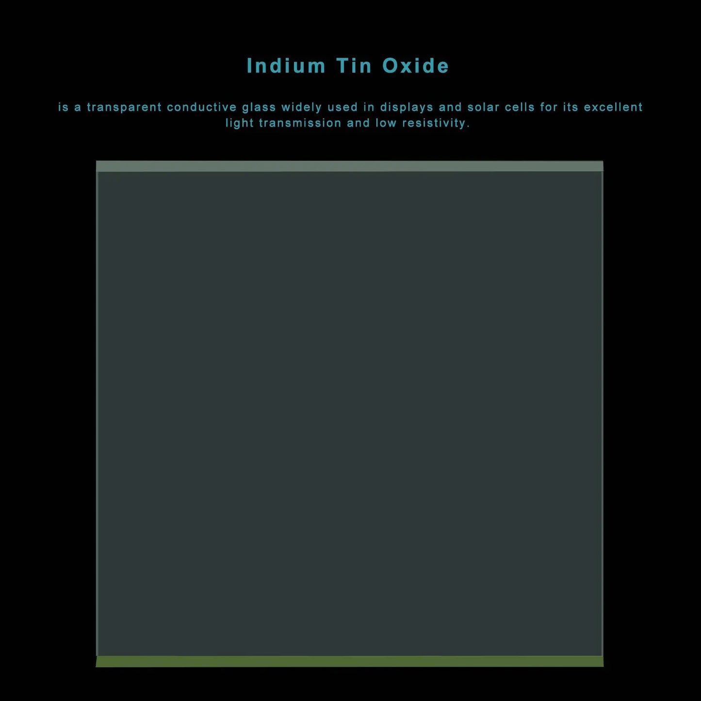 ITO Coated Conductive Glass, Low Resistance 6 ohm/sq, 0.39-1.97 inch, Pack of 25 Conductive Glass