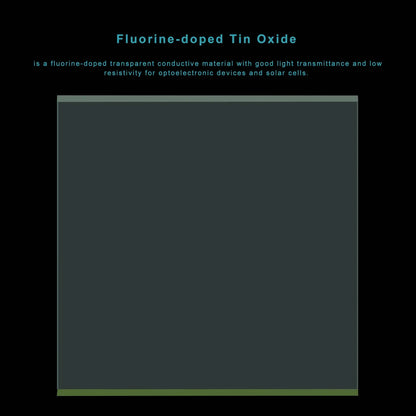 FTO Coated Conductive Glass, Resistance 14 ohm/sq, 0.8 in x 0.8 in x 0.06 in, Pack of 25 Conductive Glass