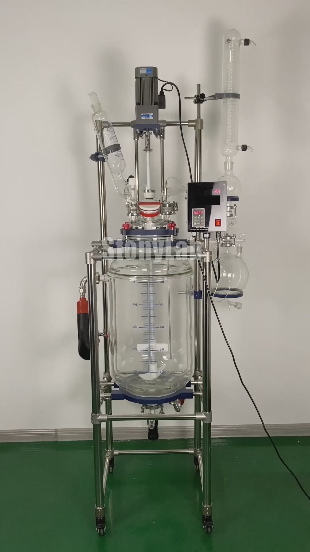 Single or Dual Jacketed Reactor Systems, Glass Reactor 50L
