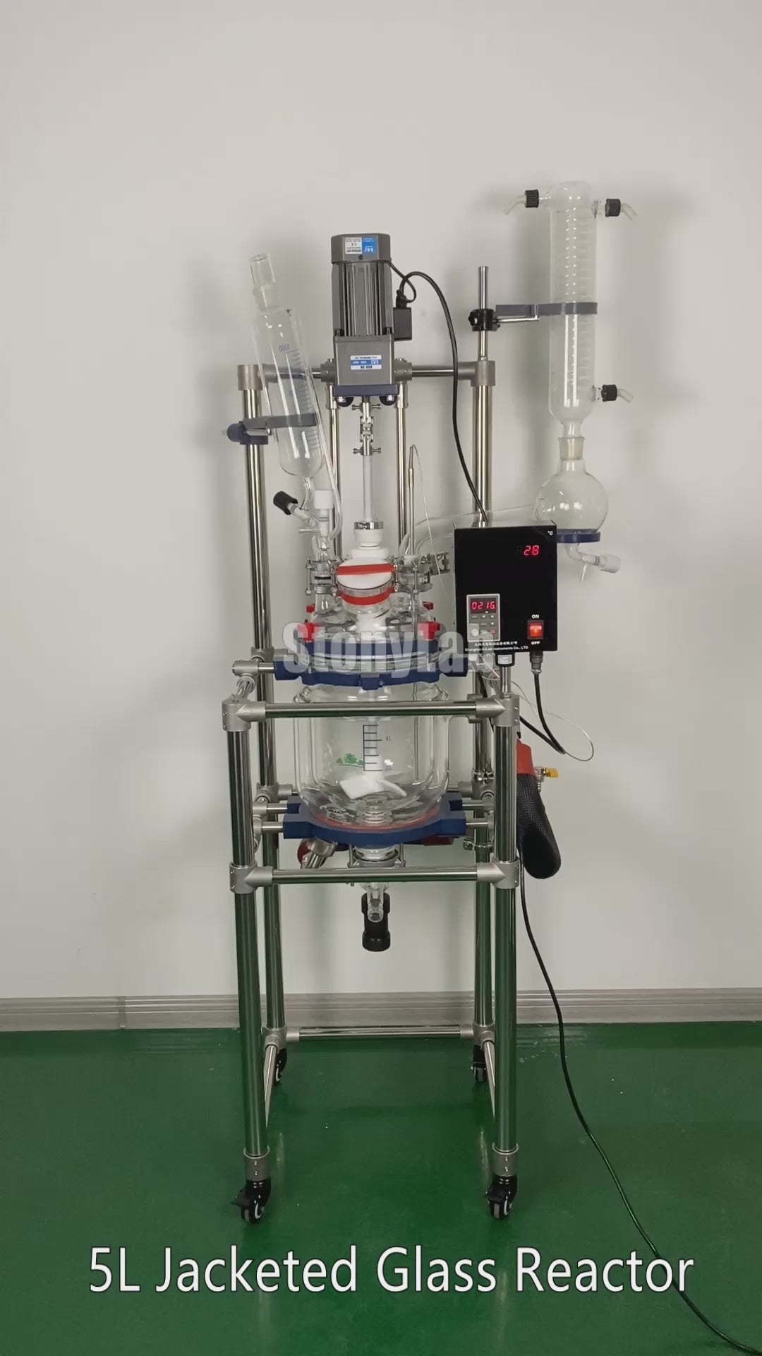 Single or Dual Jacketed Reactor Systems, Glass Reactor 5L