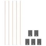 5 Pack Graphite Electrolytic Metal Foil Electrode