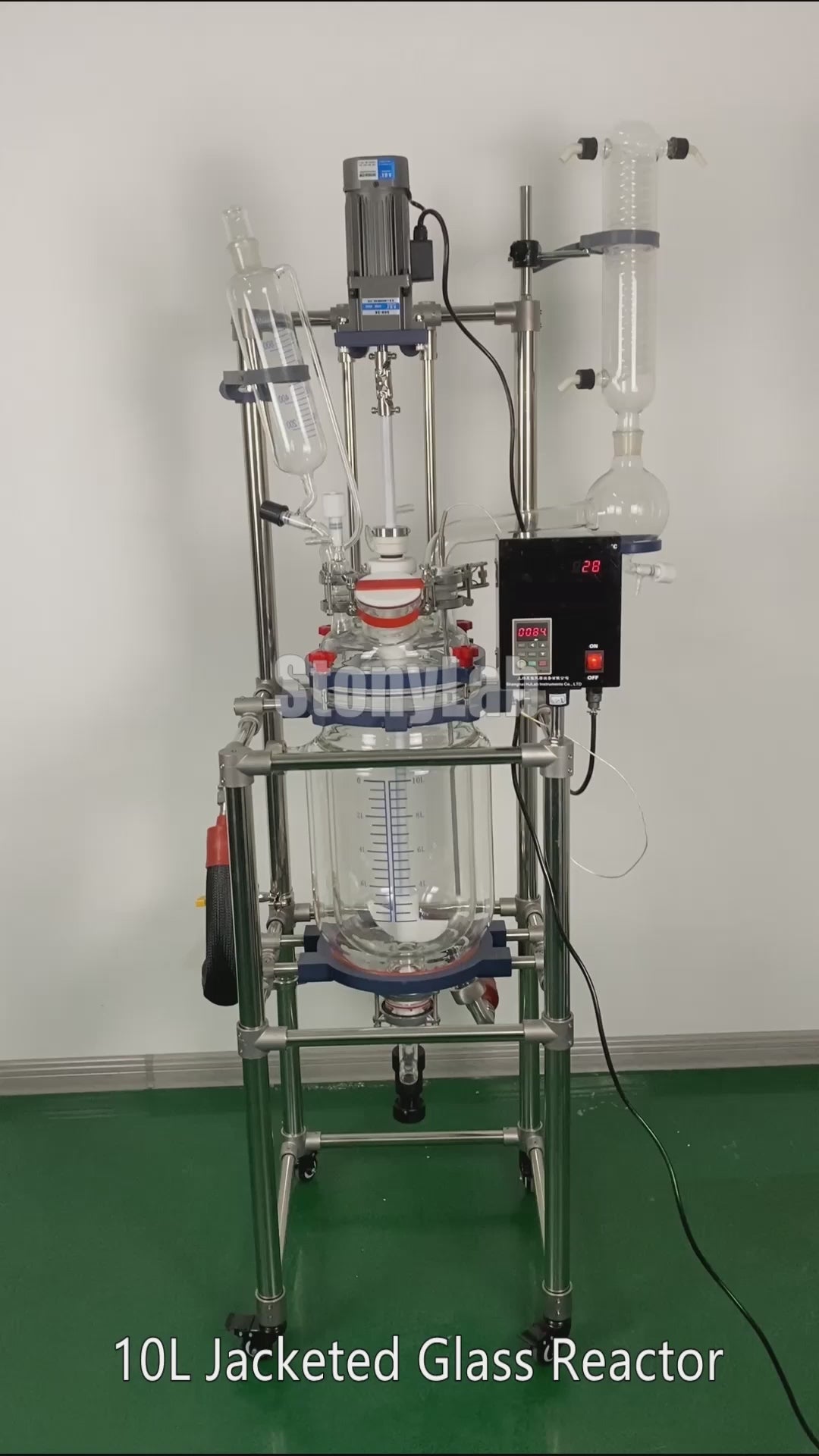 Single or Dual Jacketed Reactor Systems, Glass Reactor 10L